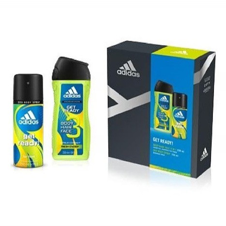 Kazeta Adidas Get Ready DNS Sklo +SPG | Kosmetické a dentální výrobky - Pánská kosmetika - Dárkové kazety